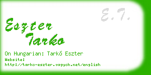 eszter tarko business card
